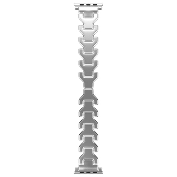 For Apple Watch SE 44mm Y Type Pure Titanium Watch Band(Silver)