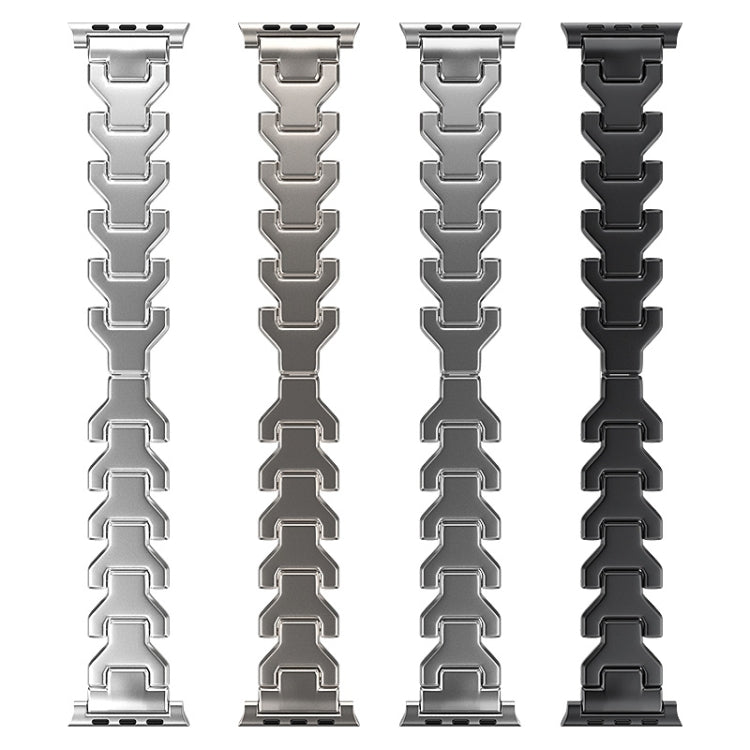 For Apple Watch SE 2023 44mm Y Type Pure Titanium Watch Band(Black)
