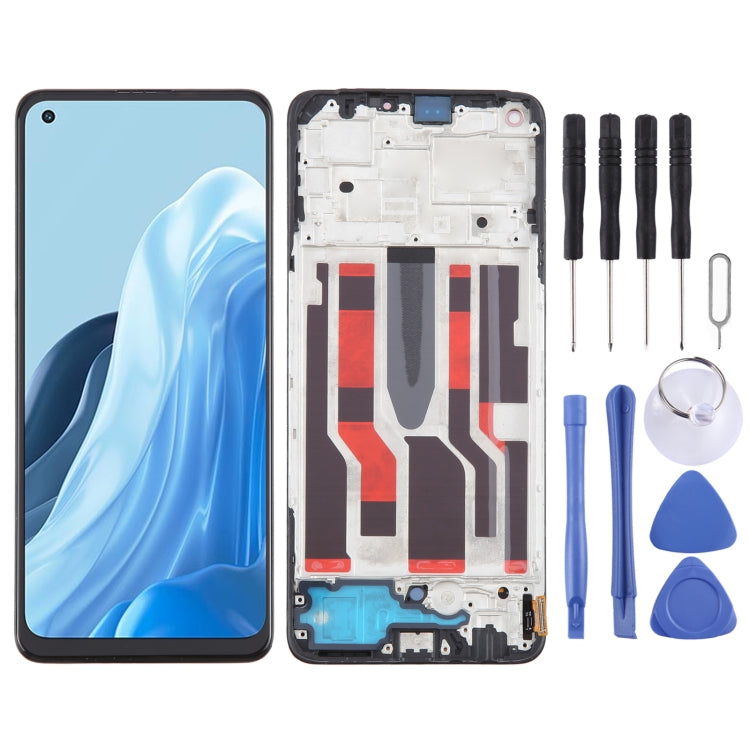 For OPPO Reno8 Lite 5G OLED LCD Screen Digitizer Full Assembly with Frame - LCD Screen by PMC TechLife | Online Shopping South Africa | PMC TechLife | Buy Now Pay Later Mobicred