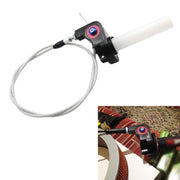 Off-road Motorcycle Modified 22mm Handle Throttle Clamp Hand Grip Big Torque Oil Visual Throttle Accelerator for with Cable(Red with Silver Throttle Cable)