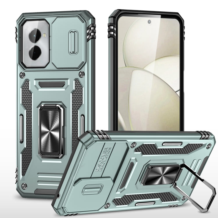 For Motorola Moto G Play 5G 2024 Armor PC + TPU Camera Shield Phone Case(Alpine Green) - Motorola Cases by PMC Jewellery | Online Shopping South Africa | PMC Jewellery | Buy Now Pay Later Mobicred