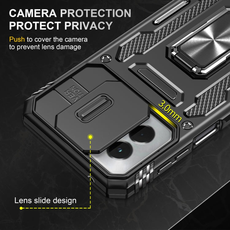 For Motorola Moto G Play 5G 2024 Armor PC + TPU Camera Shield Phone Case(Black) - Motorola Cases by PMC Jewellery | Online Shopping South Africa | PMC Jewellery | Buy Now Pay Later Mobicred