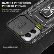 For Motorola Moto G Play 5G 2024 Armor PC + TPU Camera Shield Phone Case(Black)