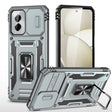 For Motorola Moto G Play 5G 2024 Armor PC + TPU Camera Shield Phone Case(Grey) - Motorola Cases by PMC Jewellery | Online Shopping South Africa | PMC Jewellery | Buy Now Pay Later Mobicred
