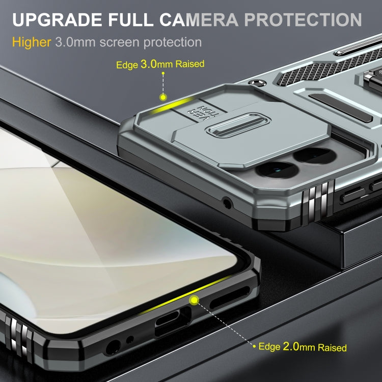 For Motorola Moto G Play 5G 2024 Armor PC + TPU Camera Shield Phone Case(Grey)