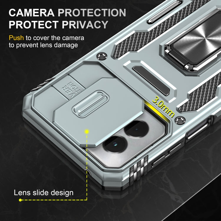 For Motorola Moto G Play 5G 2024 Armor PC + TPU Camera Shield Phone Case(Grey)