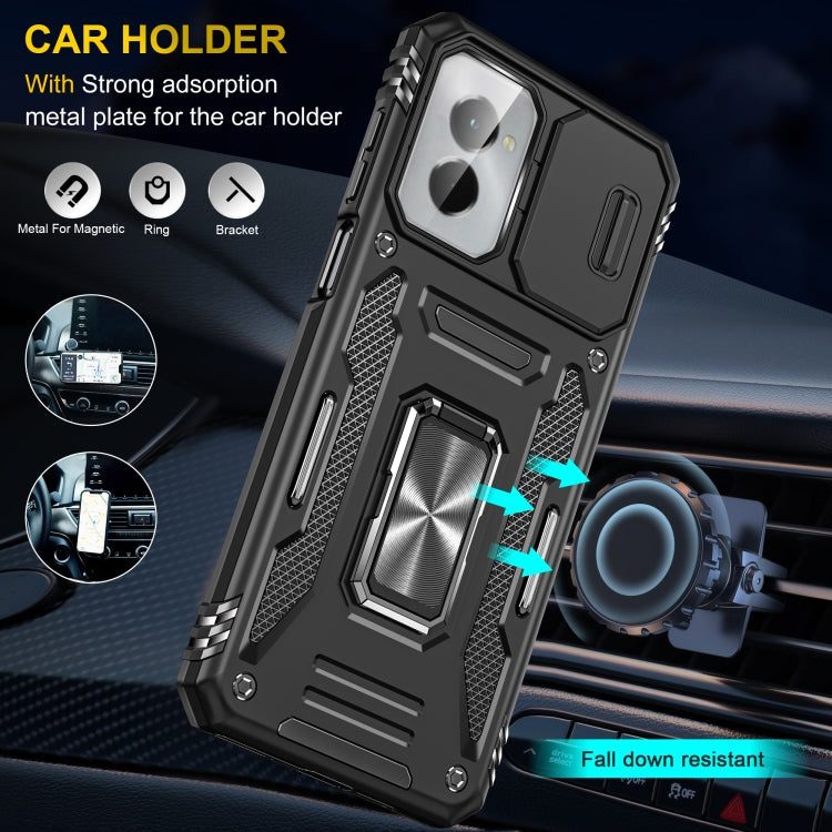 For Motorola Moto G Power 2024 Armor PC + TPU Camera Shield Phone Case(Black) - Motorola Cases by PMC Jewellery | Online Shopping South Africa | PMC Jewellery | Buy Now Pay Later Mobicred
