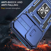 For Motorola Moto G Stylus 5G 2024 Armor PC + TPU Camera Shield Phone Case(Navy Blue)