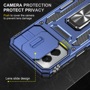 For Motorola Moto G Stylus 5G 2024 Armor PC + TPU Camera Shield Phone Case(Navy Blue)