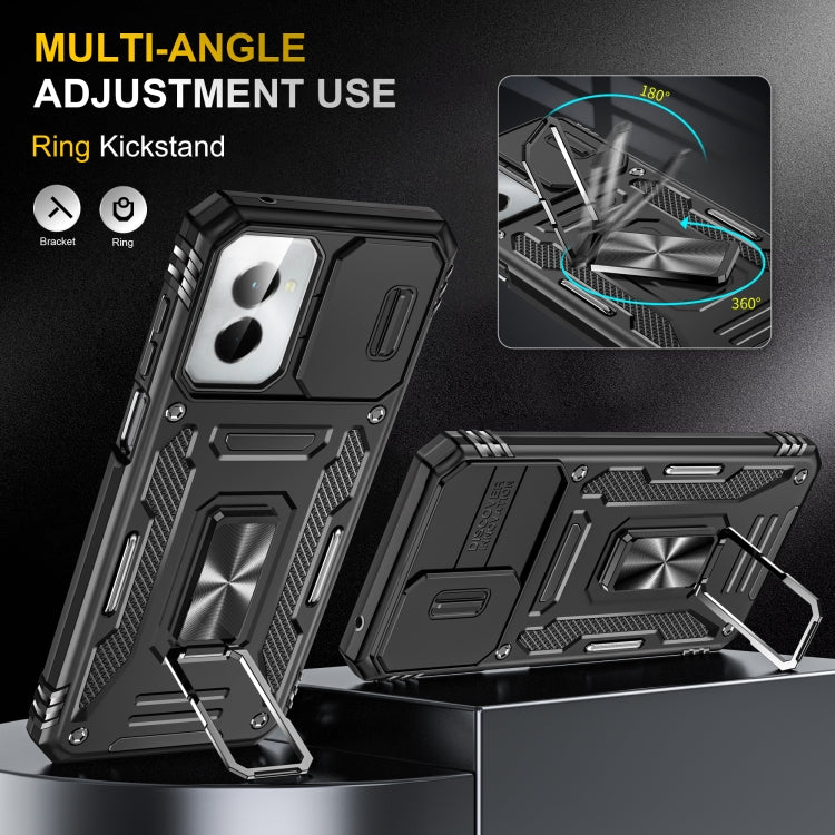 For Motorola Moto G Stylus 5G 2024 Armor PC + TPU Camera Shield Phone Case(Black) - free shipping - PMC Jewellery - Order now!