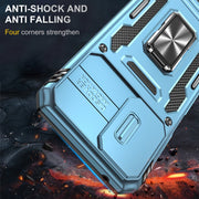 For Motorola Moto G Stylus 5G 2024 Armor PC + TPU Camera Shield Phone Case(Light Blue)