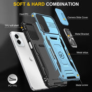 For Motorola Moto G Stylus 5G 2024 Armor PC + TPU Camera Shield Phone Case(Light Blue)