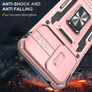 For Motorola Moto G Stylus 5G 2024 Armor PC + TPU Camera Shield Phone Case(Rose Gold)