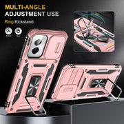 For Motorola Moto G Stylus 5G 2024 Armor PC + TPU Camera Shield Phone Case(Rose Gold)