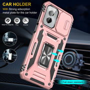 For Motorola Moto G Stylus 5G 2024 Armor PC + TPU Camera Shield Phone Case(Rose Gold)