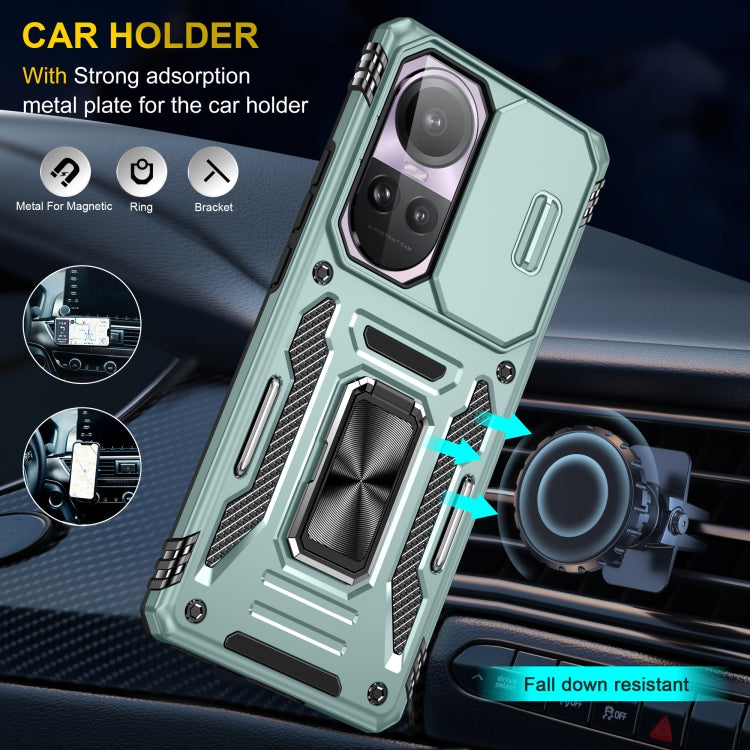 For OPPO Reno10 Global Armor PC + TPU Camera Shield Phone Case(Alpine Green) - OPPO Cases by PMC TechLife | Online Shopping South Africa | PMC TechLife | Buy Now Pay Later Mobicred