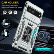 For Google Pixel 9/9 Pro Armor PC + TPU Camera Shield Phone Case(Grey)