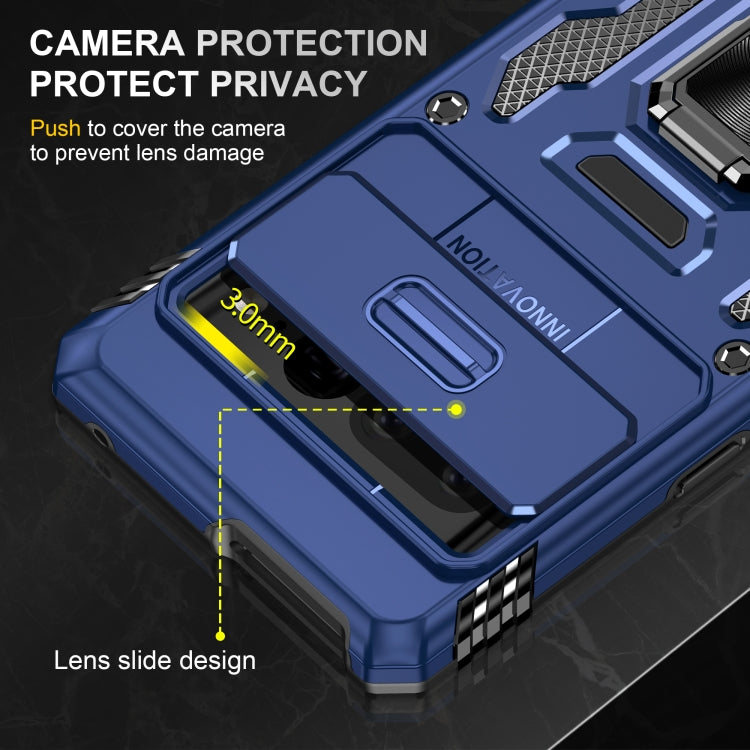For Google Pixel 9 Pro XL 6.8 Armor PC + TPU Camera Shield Phone Case(Navy Blue) - Google Cases by PMC TechLife | Online Shopping South Africa | PMC TechLife | Buy Now Pay Later Mobicred
