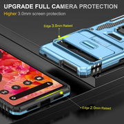 For Google Pixel 9 Pro XL 6.8 Armor PC + TPU Camera Shield Phone Case(Light Blue)
