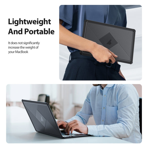 For MacBook Pro 14 2021/2023 A2442 DUX DUCIS LCGH Laptop Frosted Protective Case(Black)