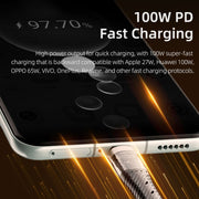 ROCK G20 Two to Three 5A USB+Type-C to 8 Pin+Type-C+Micro USB Fast Charging Data Cable, Length: 1.5m(Beige)