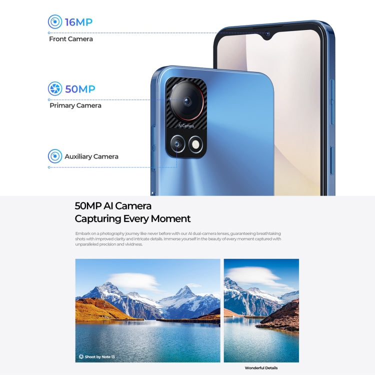HOTWAV Note 13, 4GB+128GB, Side Fingerprint Identification, 6.6 inch Android 13 T606 Octa Core up to 1.6GHz, Network: 4G, NFC, OTG(Violet) - free shipping - PMC TechLife - Order now!