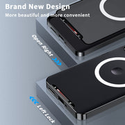 For Motorola Edge 50 Pro Frosted Metal MagSafe Magnetic Phone Case(Black)