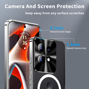 For Motorola Edge 50 Pro Frosted Metal MagSafe Magnetic Phone Case(Silver)