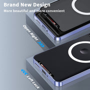 For Motorola Edge 50 Pro Frosted Metal MagSafe Magnetic Phone Case(Puprle)