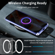 For Motorola Edge 50 Pro Frosted Metal MagSafe Magnetic Phone Case(Puprle)