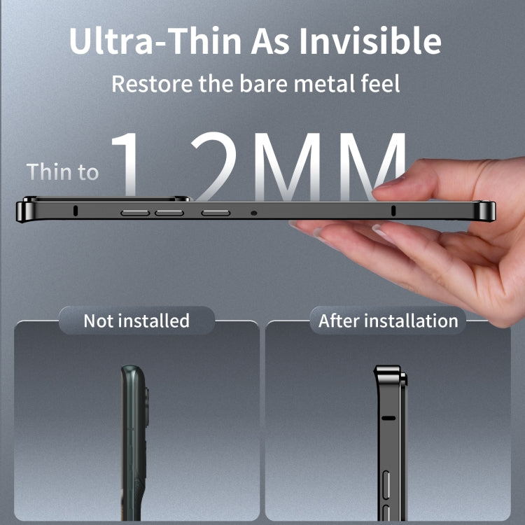 For Motorola Edge 50 Ultra Frosted Metal MagSafe Magnetic Phone Case(Black)