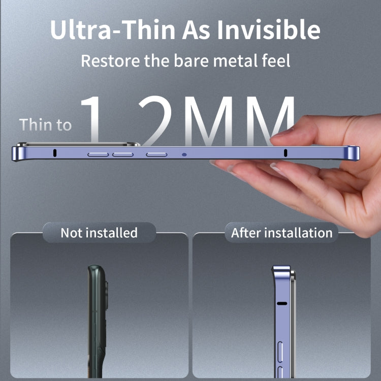 For Motorola Edge 50 Ultra Frosted Metal MagSafe Magnetic Phone Case(Puprle)
