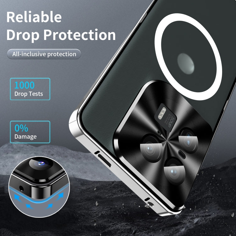 For Motorola Moto X50 Ultra Frosted Metal MagSafe Magnetic Phone Case(Silver)