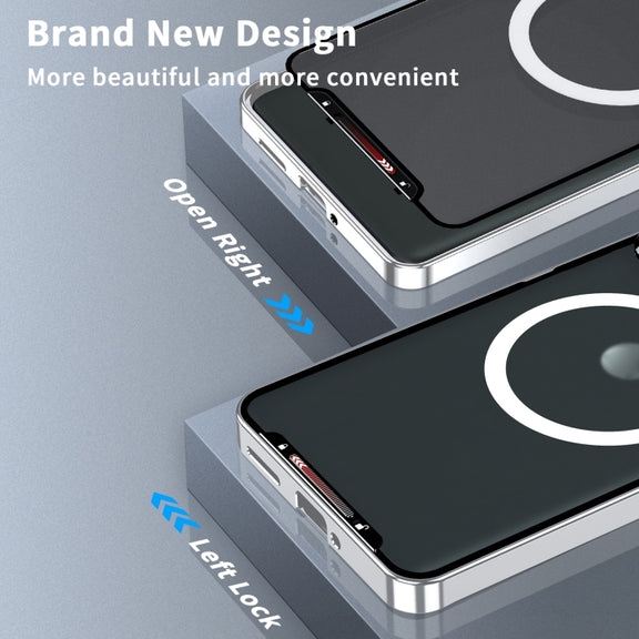 For Motorola Moto X50 Ultra Frosted Metal MagSafe Magnetic Phone Case(Silver)