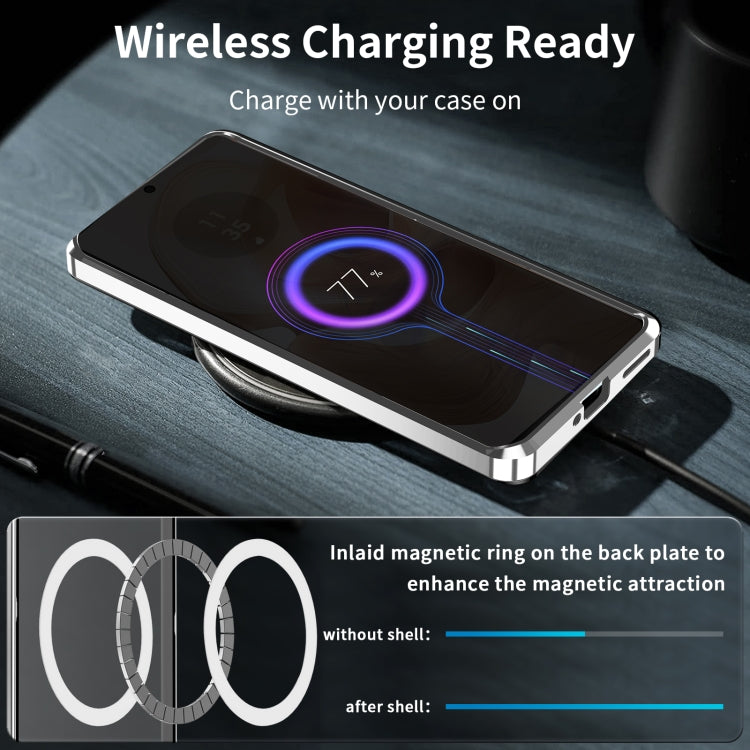 For Motorola Moto X50 Ultra Frosted Metal MagSafe Magnetic Phone Case(Silver)
