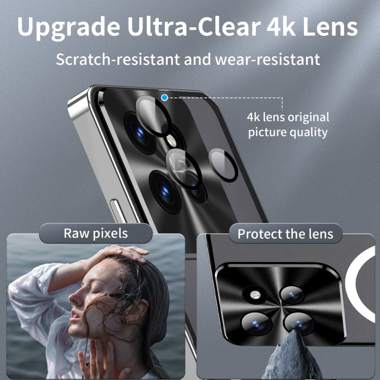 For Motorola Edge 50 Frosted Metal MagSafe Magnetic Phone Case(Silver) - Motorola Cases by PMC TechLife | Online Shopping South Africa | PMC TechLife | Buy Now Pay Later Mobicred