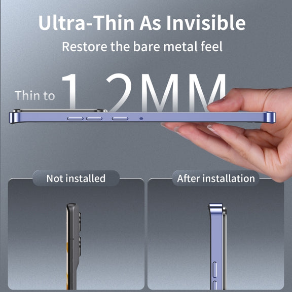 For Motorola Edge 50 Frosted Metal MagSafe Magnetic Phone Case(Puprle)
