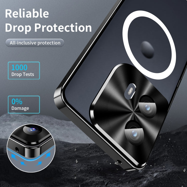 For Motorola Edge 2024 Frosted Metal MagSafe Magnetic Phone Case(Black) - free shipping - PMC Jewellery - Order now!