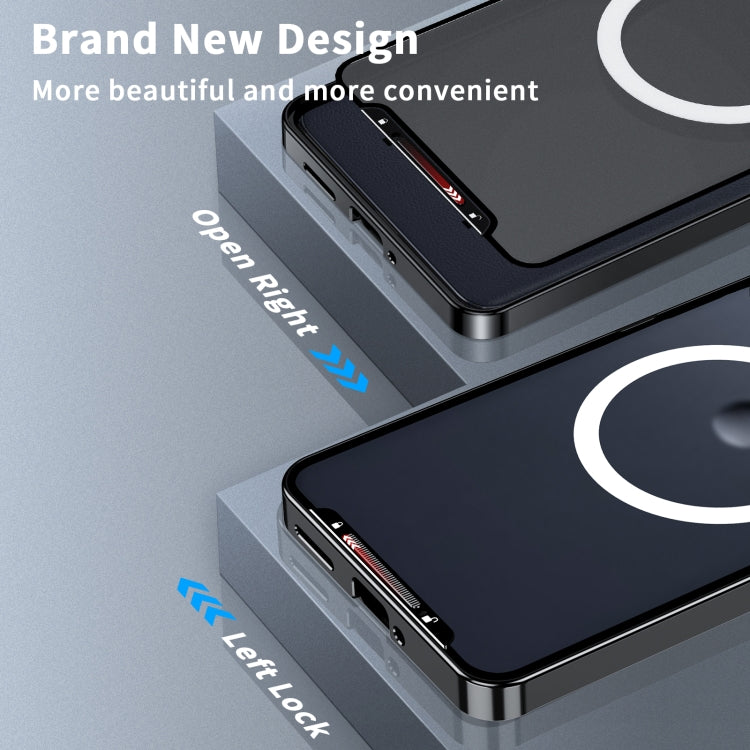 For Motorola Edge 2024 Frosted Metal MagSafe Magnetic Phone Case(Black) - free shipping - PMC Jewellery - Order now!