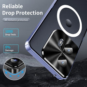 For Motorola Edge 2024 Frosted Metal MagSafe Magnetic Phone Case(Puprle)