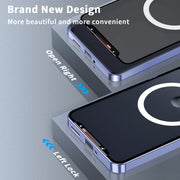 For Motorola Edge 2024 Frosted Metal MagSafe Magnetic Phone Case(Puprle)