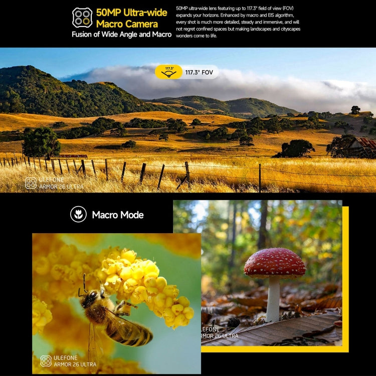 Ulefone Armor 26 Ultra Rugged Phone, 12GB+512GB, 6.78 inch Android 13 MediaTek Dimensity 8020 Octa Core, Network: 5G, NFC(Black) - free shipping - PMC TechLife - Order now!