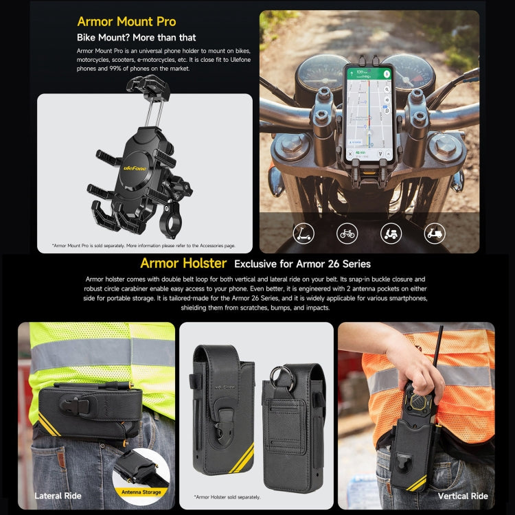 Ulefone Armor 26 Ultra Walkie-Talkie Version Rugged Phone, 12GB+512GB, 6.78 inch Android 13 MediaTek Dimensity 8020 Octa Core, Network: 5G, NFC(Black) - free shipping - PMC TechLife - Order now!