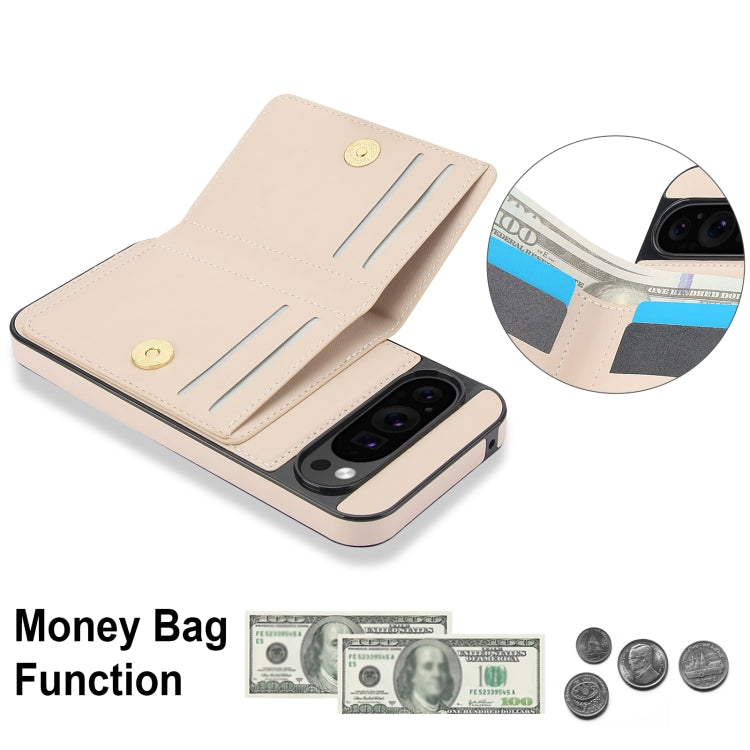 For Google Pixel 9 RFID Anti-theft Card Ring Holder Phone Case(White) - Google Cases by PMC TechLife | Online Shopping South Africa | PMC TechLife | Buy Now Pay Later Mobicred