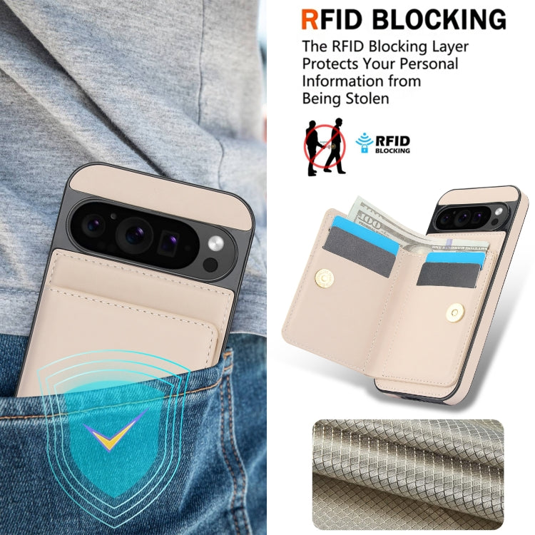 For Google Pixel 9 RFID Anti-theft Card Ring Holder Phone Case(White) - Google Cases by PMC TechLife | Online Shopping South Africa | PMC TechLife | Buy Now Pay Later Mobicred
