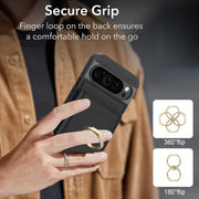 For Google Pixel 9 RFID Anti-theft Card Ring Holder Phone Case(Black)