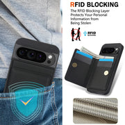 For Google Pixel 9 RFID Anti-theft Card Ring Holder Phone Case(Black)