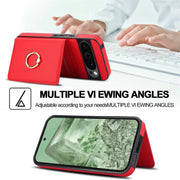 For Google Pixel 9 Pro XL RFID Anti-theft Card Ring Holder Phone Case(Red)