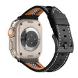 For Apple Watch Ultra 2 49mm Mesh Calfskin Genuine Leather Watch Band(Black) - Watch Bands by PMC TechLife | Online Shopping South Africa | PMC TechLife | Buy Now Pay Later Mobicred