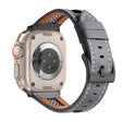 For Apple Watch Ultra 2 49mm Mesh Calfskin Genuine Leather Watch Band(Grey) - Watch Bands by PMC TechLife | Online Shopping South Africa | PMC TechLife | Buy Now Pay Later Mobicred
